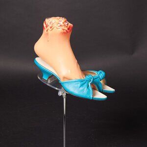 1950s Kitten Heel Aqua Slides Heels